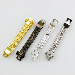 10pcs 50/60/70/80mm Antique Bronze Hair Clip Blank Base for DIY Hairclip Hairpins French Barrettes Hair Wear Accessories