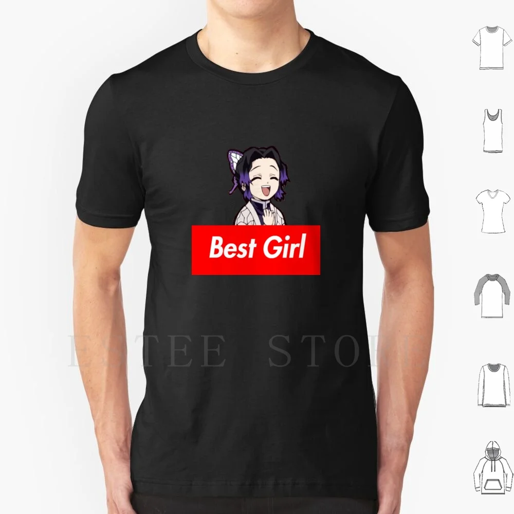 Demon Shinobu 'best Girl' T Shirt Men Cotton 6xl Demon Shinobu Kimetsu No Yaiba Kocho Shinobu Kocho Simple Anime Manga Demon