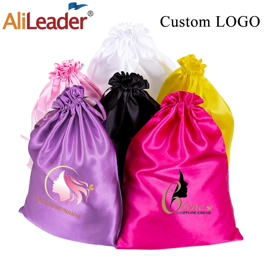 

Alileader 5 шт./упак. дешевая деревянная тележка сумка для хранения с завязкой Шелковый мешок для волос Портативный парик сумка для хранения логотип могут быть выполнены по индивидуальному заказу