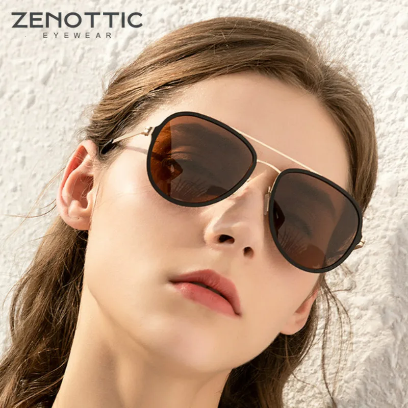 ZENOTTIC 2024 Classic Pilot Sports Sunglasses Women Polarized TAC Lens Mens Brand Designer Male Mirror UV400 Driving Sun Glasses