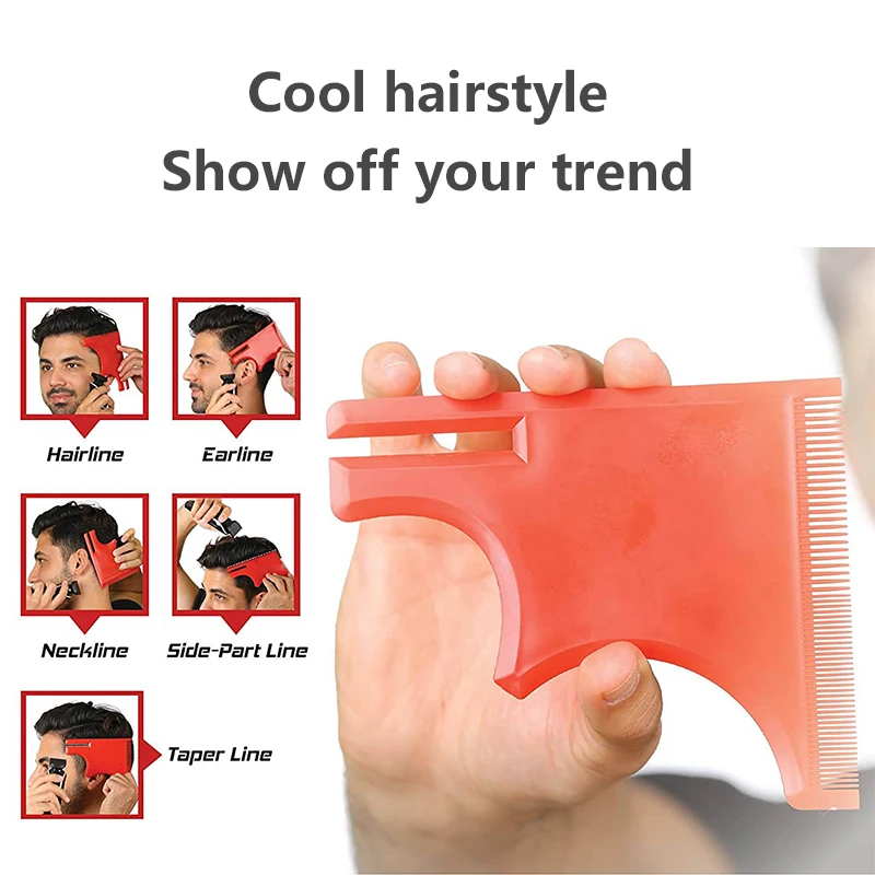 HOT Multi-Curve Hairline Template Stencil Haircut Tool Guide Hairdressing Style Ruler Compatible With Hair Clipper For Styling