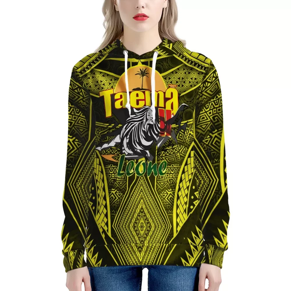 

Retro Style Custom American Samoa Polynesian Hoodie - Taema Leone Women Hoodie Pullover Fashion Female Streetwear All seasons