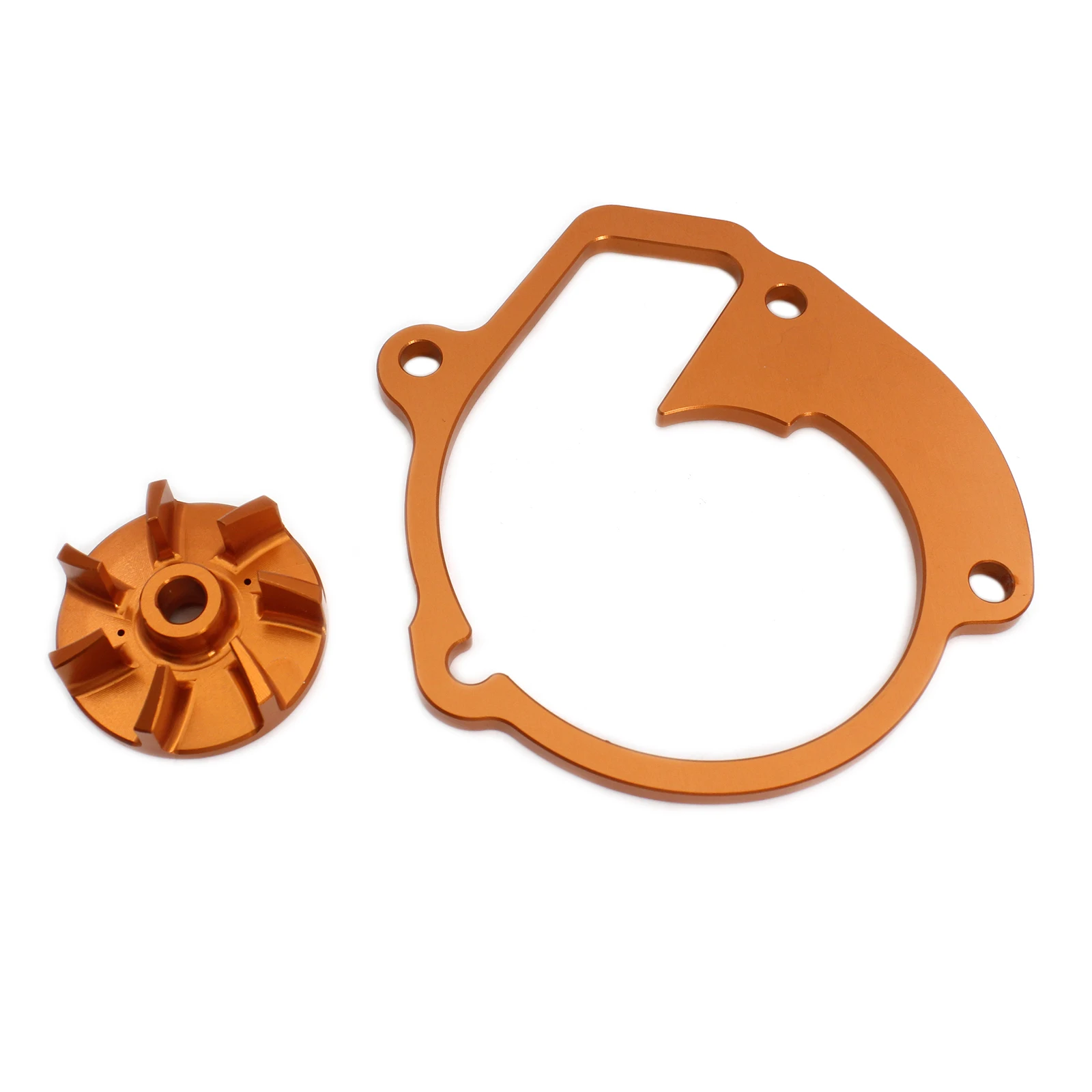 High Flow Billet Water Pump Impeller Wheel For EXC XC-W 450 530 2009-2011 XCR-W 450 530 2008 Motorcycle Orange Aluminum