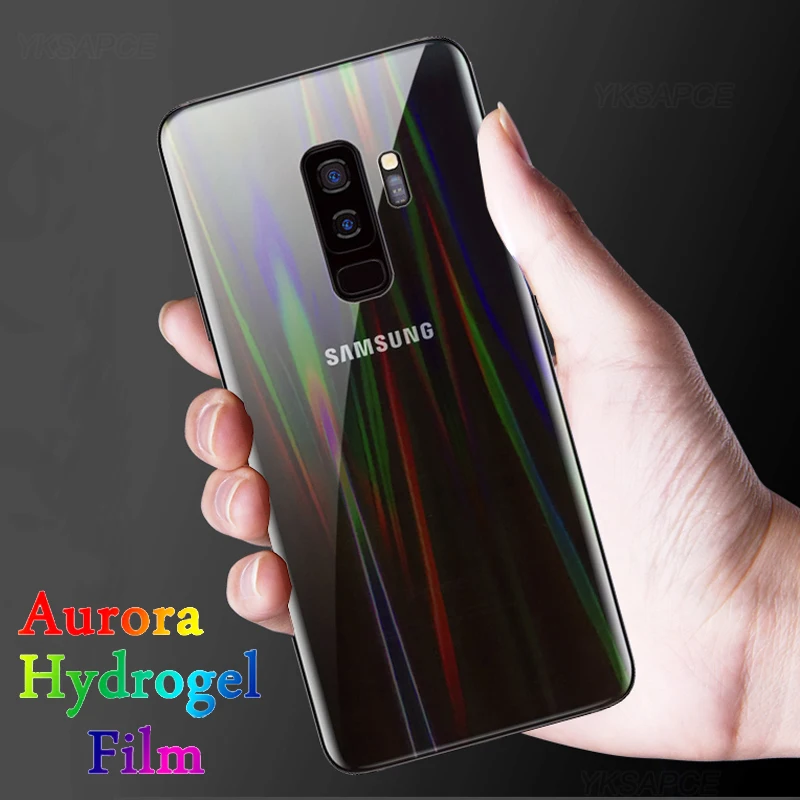 2Pcs Back Aurora Gradient Soft Hydrogel Film For Samsung S8 S9 S10e S10 5G S20 S21 Note 20 Plus Ultra Screen Protector Rainbow