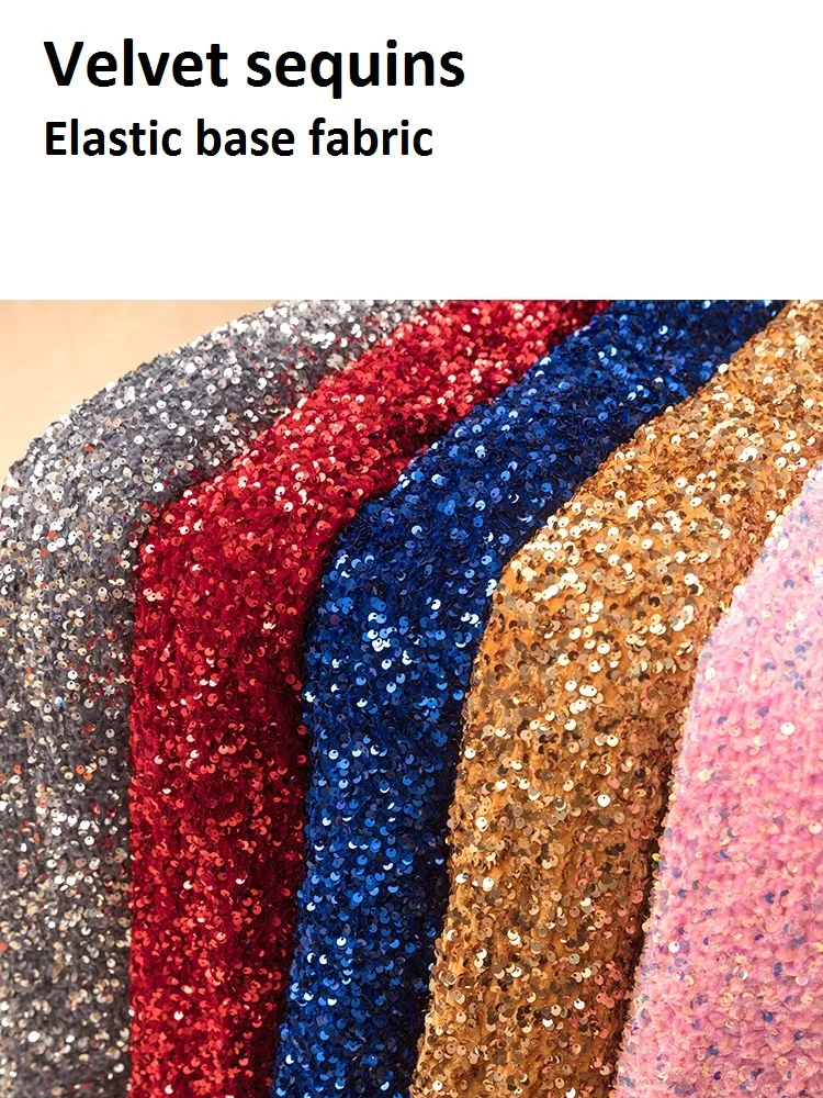 Autumn And Winter Non-Inverted Three-Dimensional 5mm Sequined Fabric