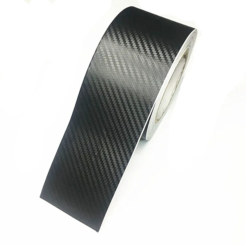 Carbon Fiber Sill Scuff Etiqueta Do Carro, 3D, Fibra De Carbono, Anti Scratch, Limiar, Peitoril Da Porta, Fita Espelho Lateral, Filme De Proteção À