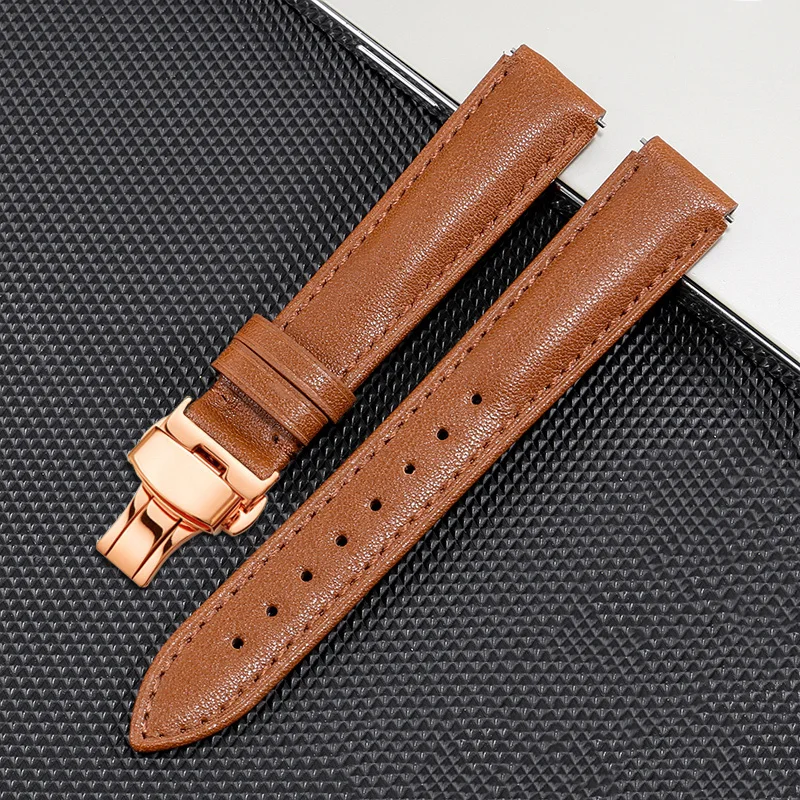 Replace Strap For Huawei B3 B5 B6 Genuine Leather Watch Band 15mm 16mm 18mm Black Brown Sport Smart Wristband