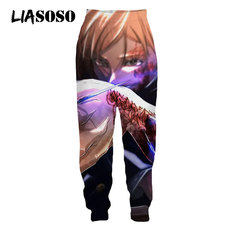 LIASOSO 3D Print Anime Jujutsu Kaisen Sweatpants Cool Casual Streetwear Harajuku Trousers Jogging Women Men\'s Oversized Clothing