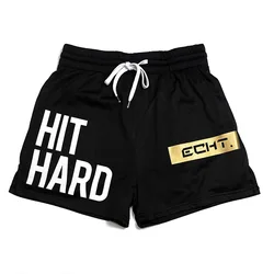 Shorts masculinos de corrida esportiva, secagem rápida, calções de treino de ginástica, calções de treino para musculação, novo verão 2024