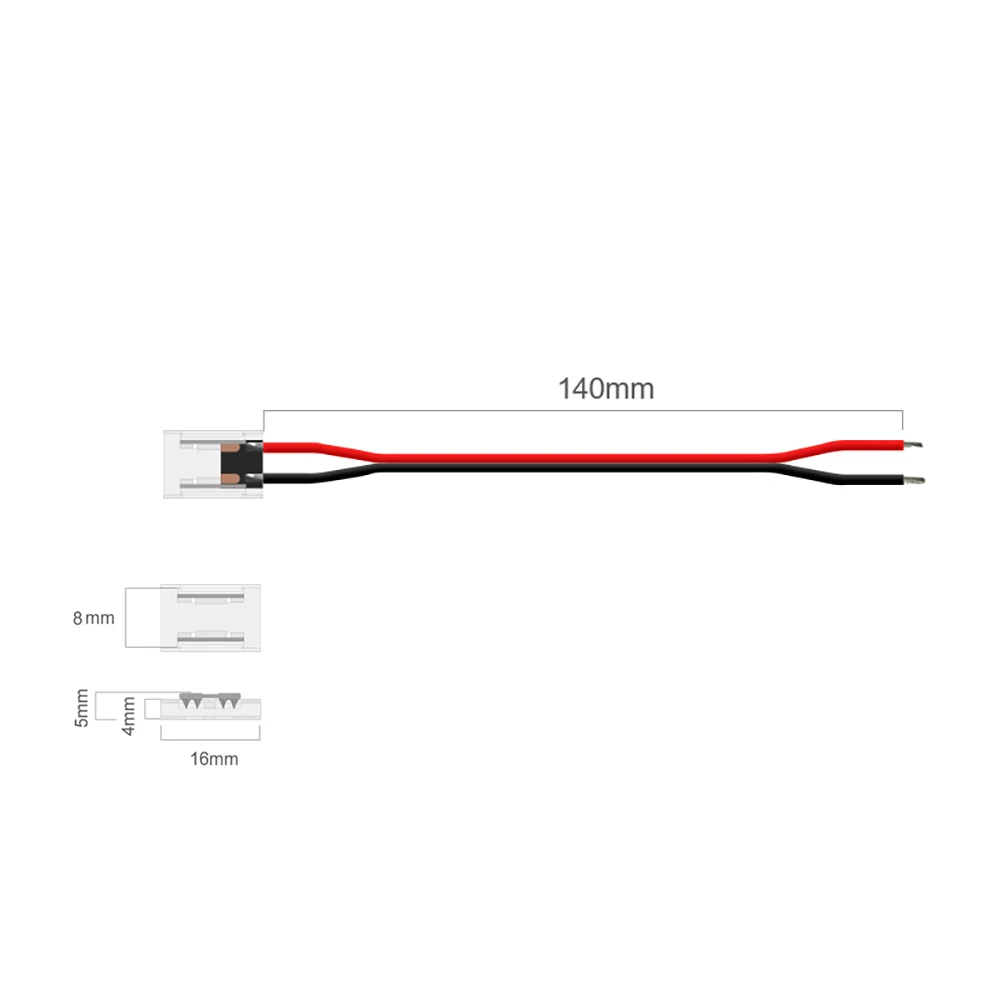 Fast LED Strip Connector Joint Corner Cable COB Strip 8mm 10mm FOB Lights Diode Tape Ribbon Solderless Easy Connecting