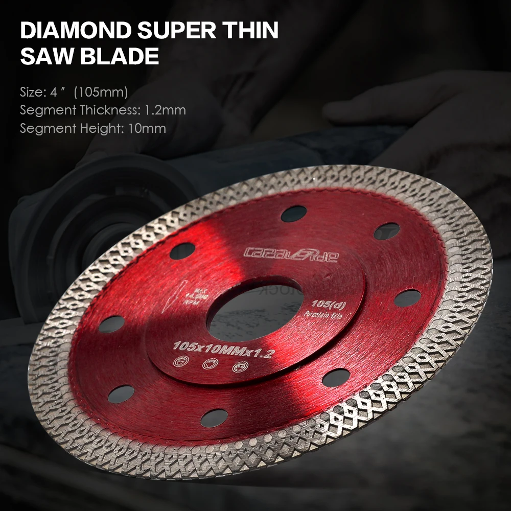 Free shipping DC-SXSB01 105mm diamond saw blade 4 inch for cutting porcelain and ceramic tile cutting blade