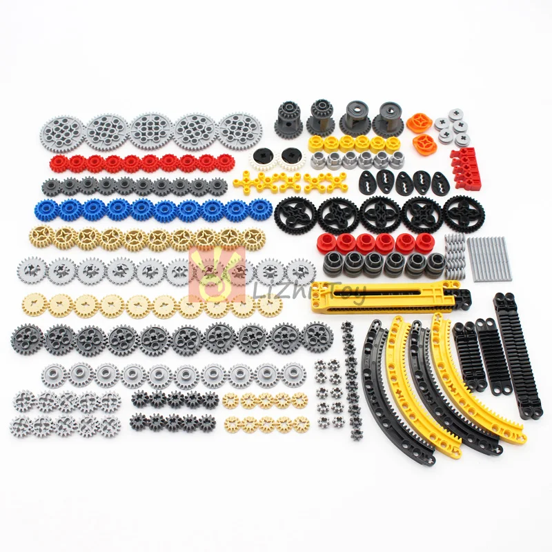 213PCS High-Tech MOC Mechanical Bulk Building Bricks Technology Blocks Compatible with Engine Gear Rack Driving Ring Accessory