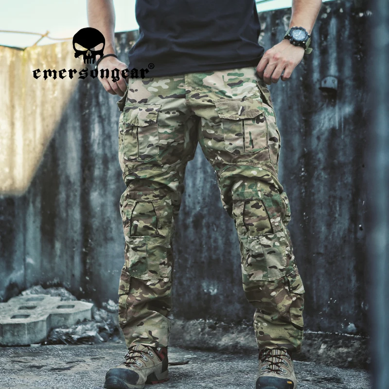 Imagem -06 - Emersongear g3 Tático Calças de Combate Estendido Camo dos Homens Dever Carga Treinamento Caça ao ar Livre Airsoft Alta Qualidade Náilon