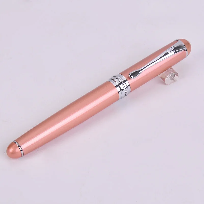 Jinhao 750 New Silver Trim Rose Gold/Gold/Silver/Black 11 Colors for Choose Bent Nib Calligraphy Fountain Pen School Supplies