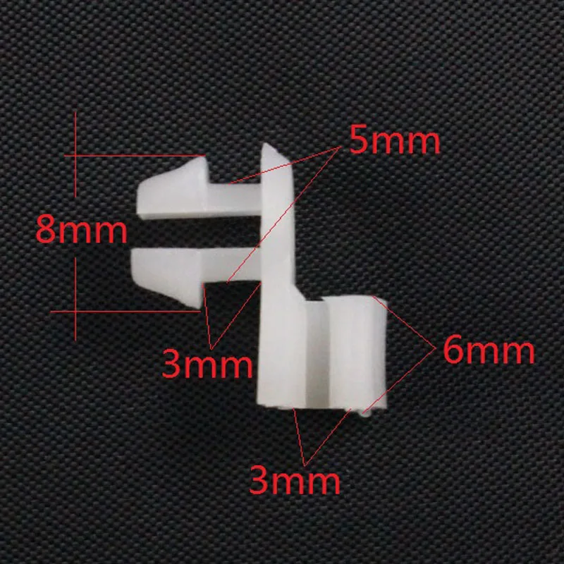 Kalili White Nylon Door Lock Rod Fastener Clip Retainers 5mm Car styling