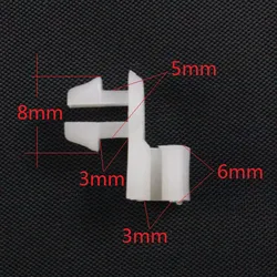Kalili White Nylon Door Lock Rod Fastener Clip Retainers 5mm Car Styling Accessory