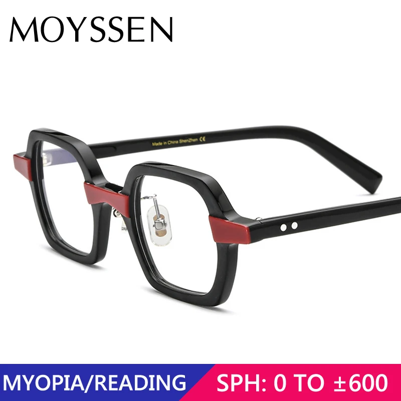 

MOYSSEN Brand Designer Acetate Square Frame Eyeglasses Men High Quality Optical Myopia Glasses Frames Woman Prescription Eyewear