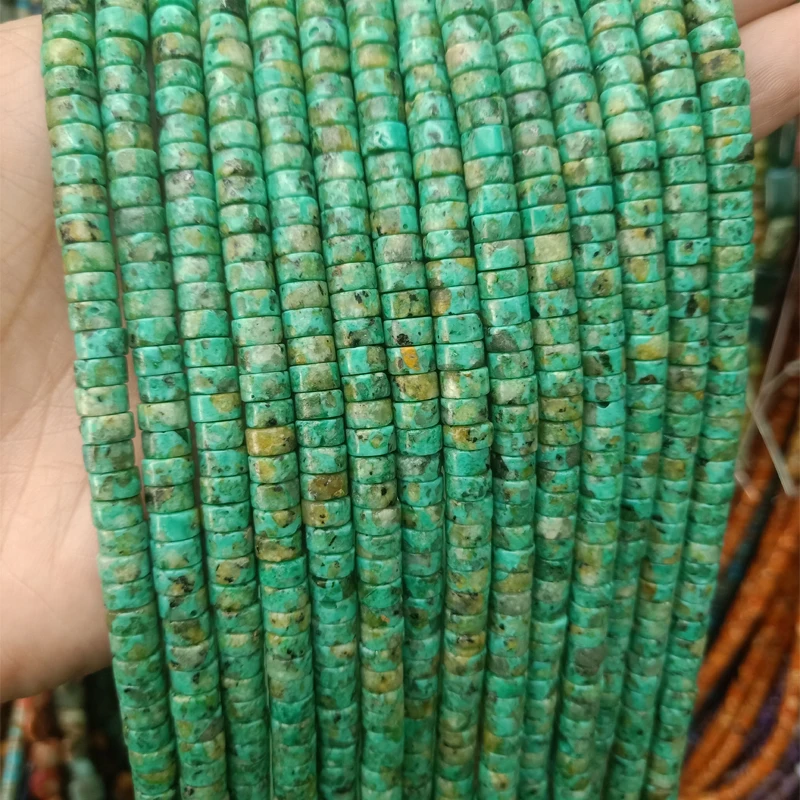 2x4mm 3x5mm 3x6mm Pick Size Natural African Turquoises Stone Beads DIY Loose Spacer Beads For Jewelry Making Good Quality