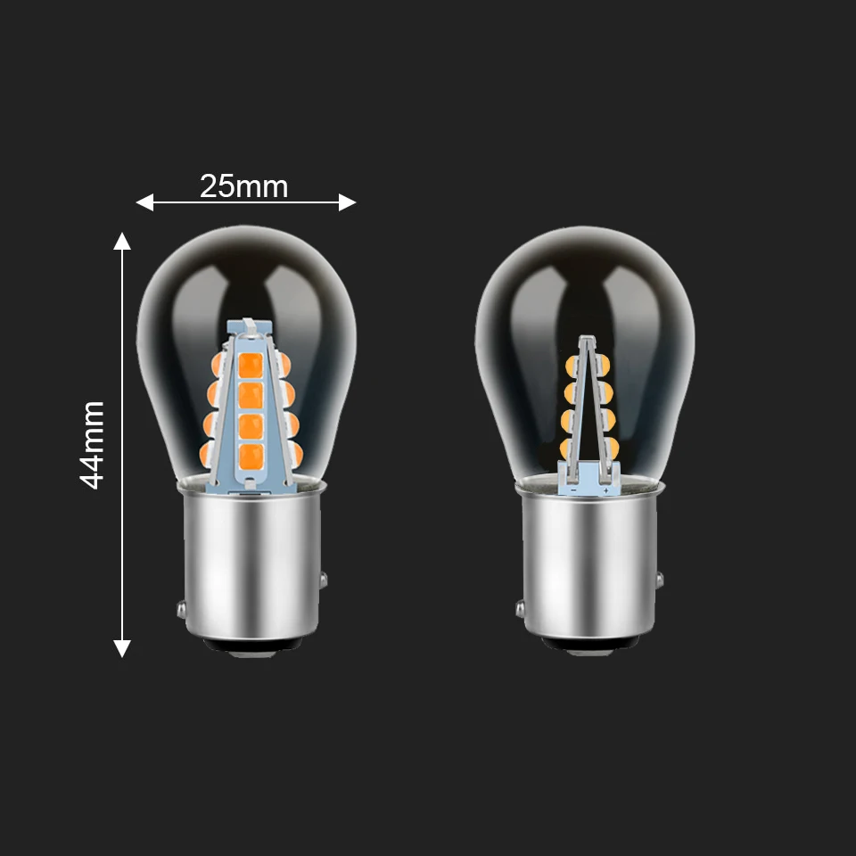 Bombilla Led de señal de freno inverso para coche, lámpara DRL blanca de 12v y 24v, 5W Bay15d, 8/16, 3030, 1157, 6000, novedad de 2021