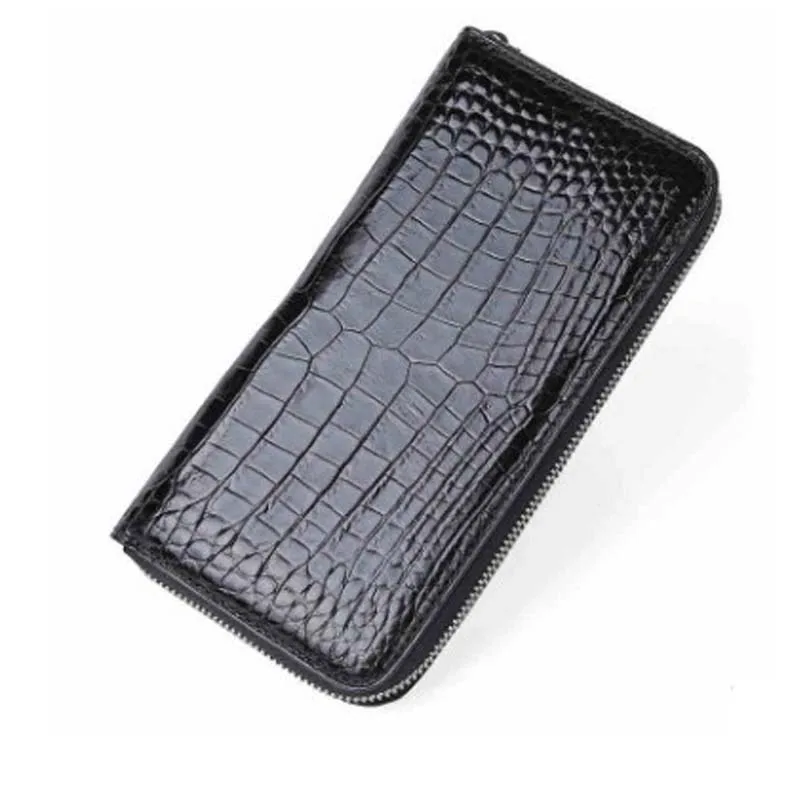 LINSHE New alligator skin long zipper purse stylish business handbag for men men clutch bag