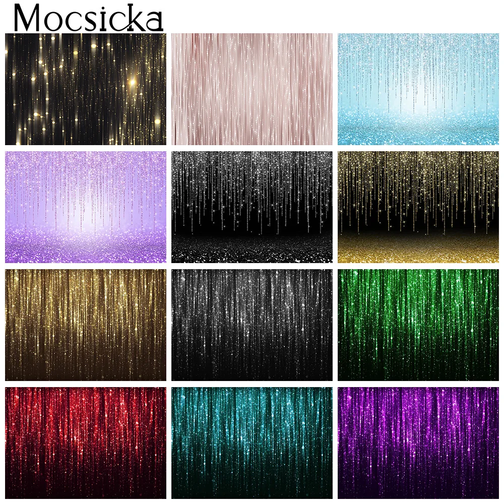 Portrait Photography Backdrop Disco Hip Hop Birthday Party Photo Background Bokeh Glitter Abstract Wedding Photocall Studio