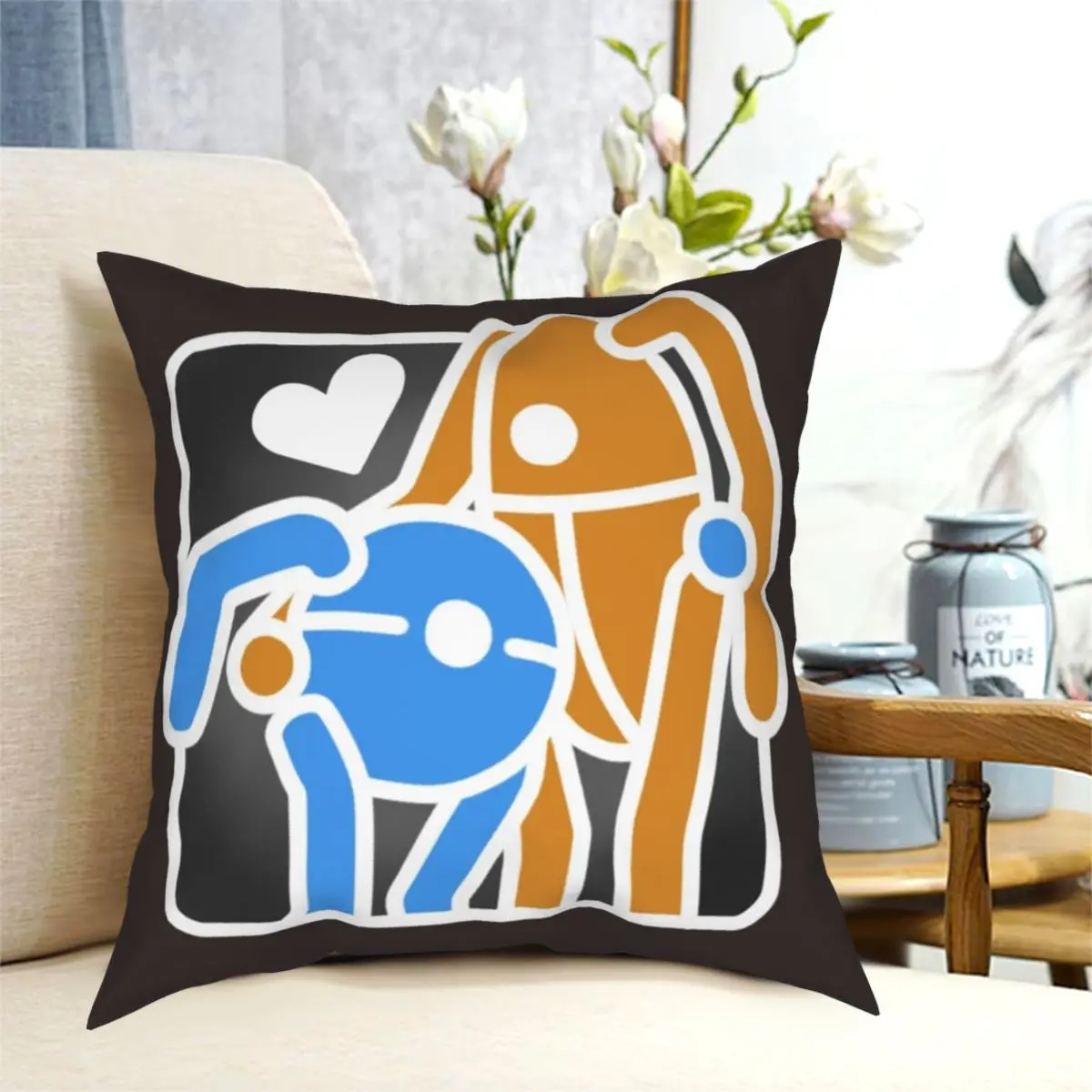 

Portal Hug Pillowcase Polyester Creative Zipper Decorative Throw Pillow Case for Car Cushion Cover 45*45cm