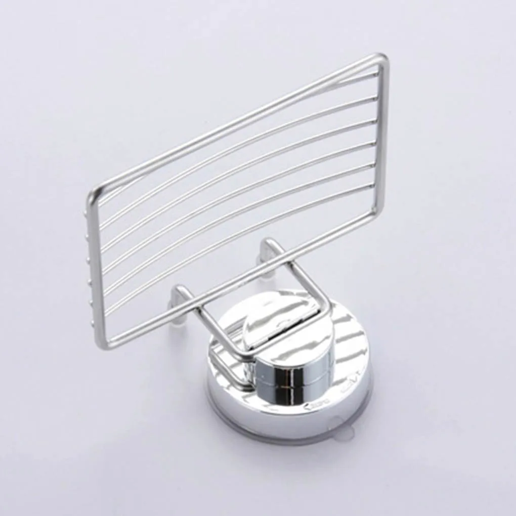 Recableght Suction Cup Soap Holder Drain Stainless Steel Wall-Mounted Soap Dish Shower Box Dish  Punch-Free Bathroom Accessories