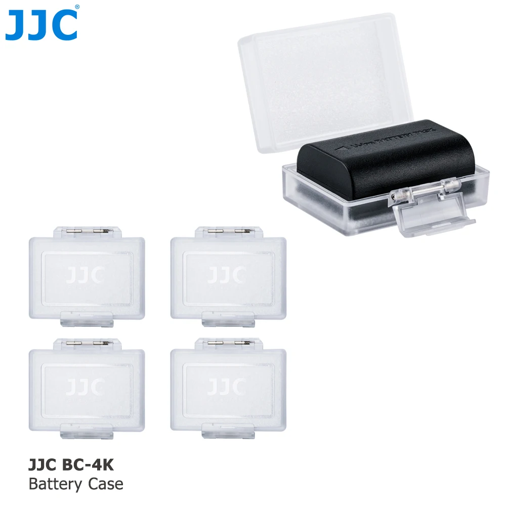 JJC 4 팩 방수 카메라 배터리 케이스 캐논 LP-E6N LP-E8 LP-E12 니콘 LP-E17 소니 EN-EL15 EN-EL14A
