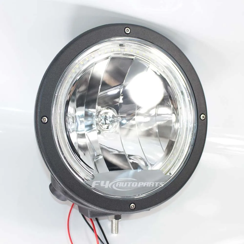 9 Inch Rallye 4000 Black Sport Driving Light with LED Circle Ring Position H1 Lamp  * 1 PC