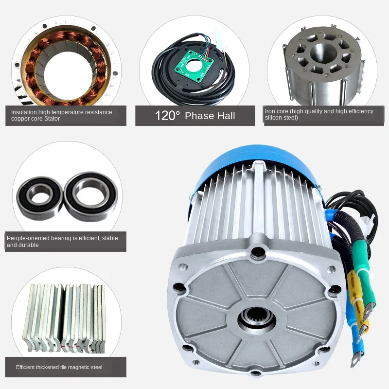 Triciclo elettrico Motore 1500w72v3000w Ad Alta Potenza Ad Alta Velocità Brushless Differenziale Batteria Ad Acqua 60v2200w Elettrico YGC71.