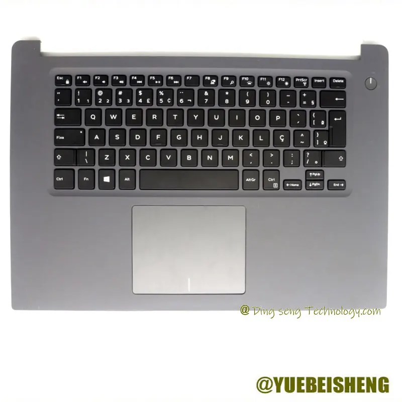 

YUEBEISHENG 95%New/org for DELL Inspiron 15-7000 15 7560 7572 palmrest EUR keyboard upper cover Touchpad