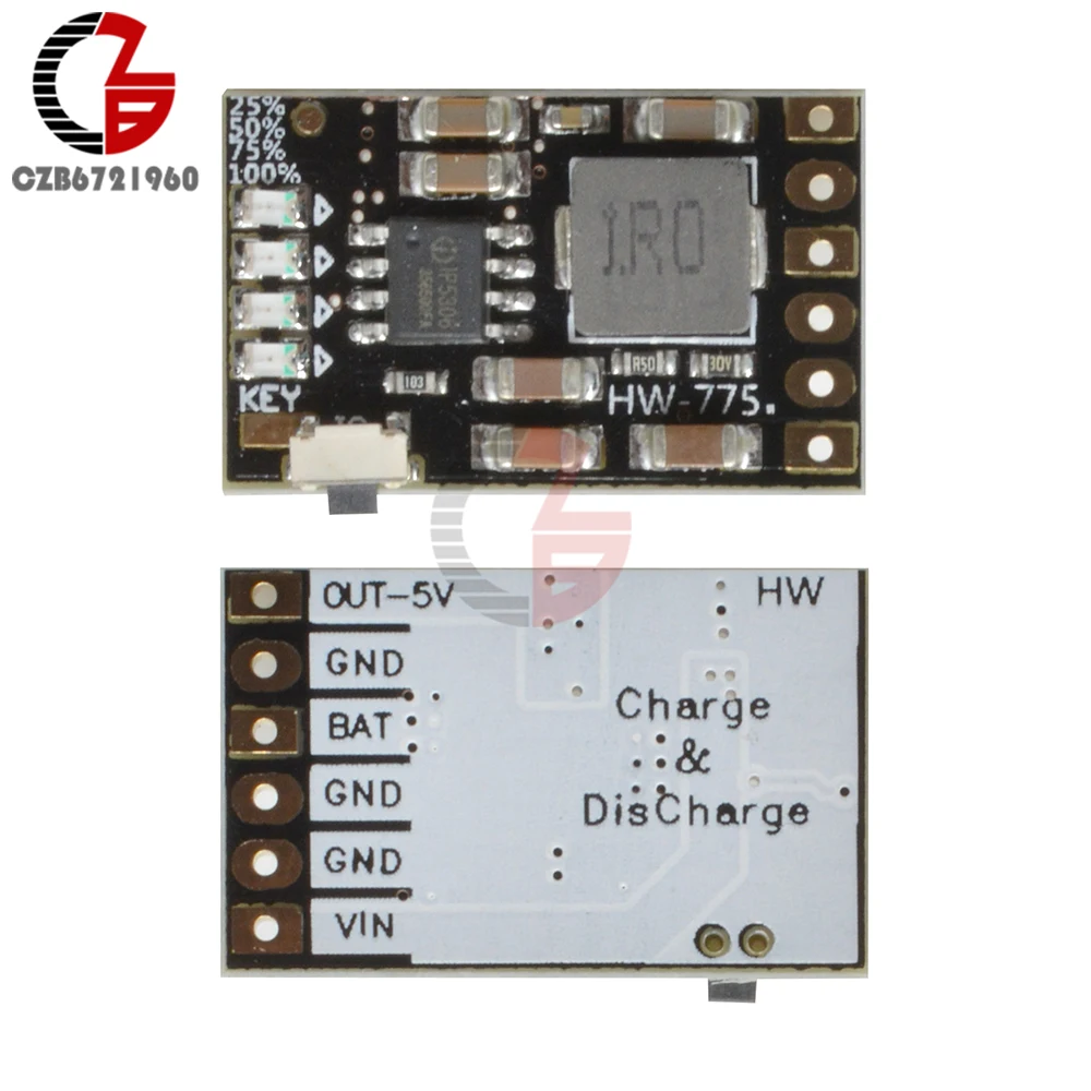 5V 2A Lithium Battery Charge Discharge Integrated Module Mobile Power Protection Charging PCB Board for 18650 AA AAA Battery