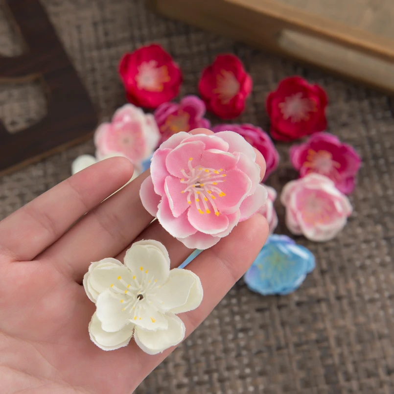 50 Stück künstliche Blumen, Großhandel, Seiden-Kirschblüten, Hochzeitsdekoration, Bastelarbeiten, Kränze, Heim- und Raumdekoration, DIY, Scrapbooking, Geschenkbox – Detail 2