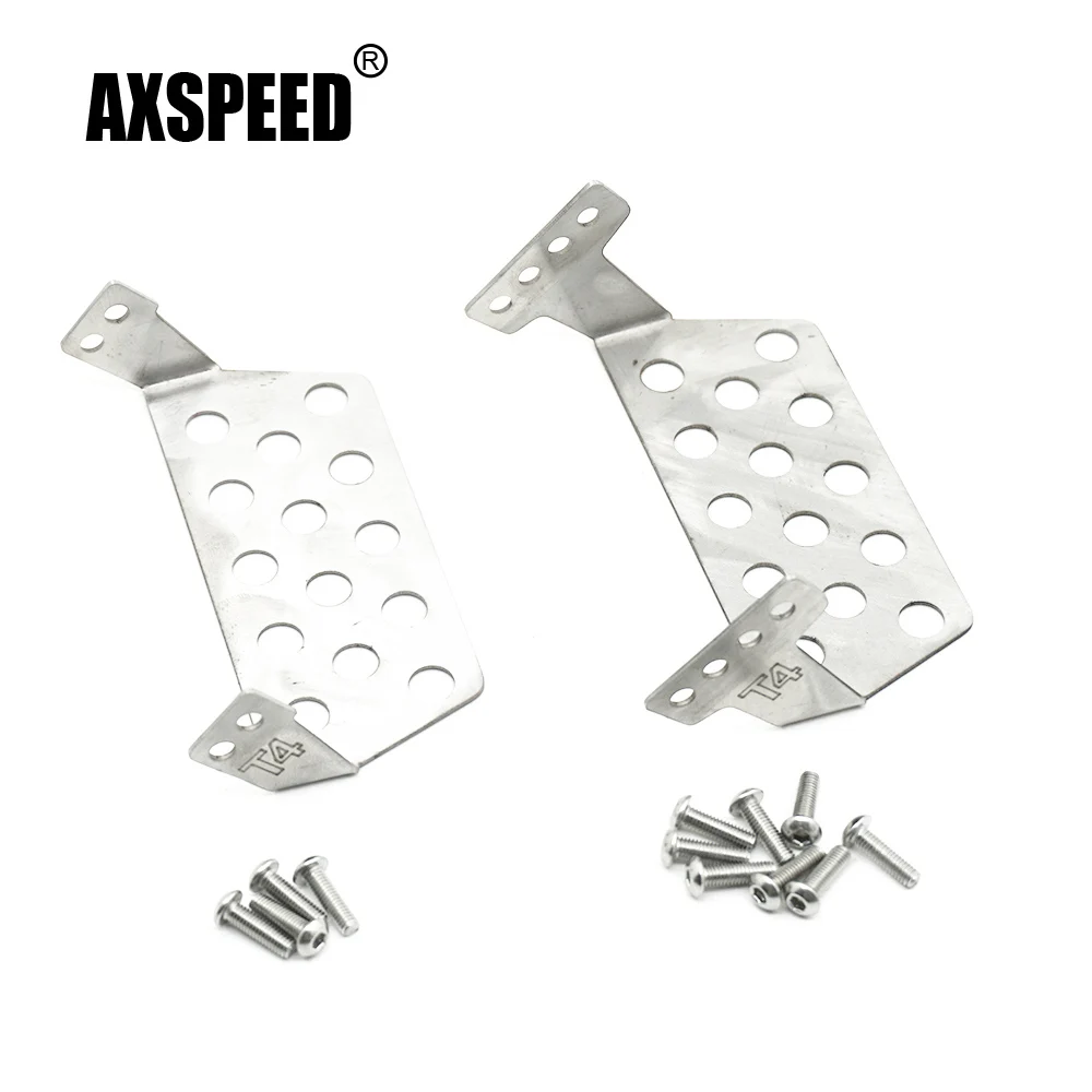 

AXSPEED Stainless Steel Front Rear Bumper Armor Protection Skid Plate for TRX-4 TRX4 1/10 RC Crawler Car Upgrade Parts