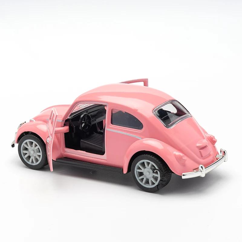 1:32 Alloy Diecast BEETLE Vintage Cabriolet Car Model Classic Pull Back Car Miniature Vehicle Replica For Collection Gift Kids