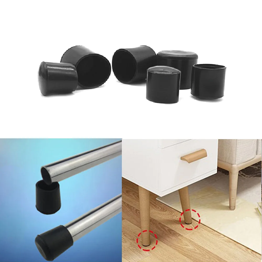 4pcs Rubber Chair Ferrules Anti Scratch Floor Protector Table Feet Leg Cap End 16mm 22mm 30mm 48mm