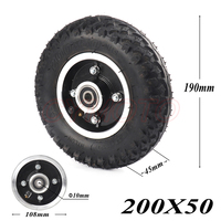 200x50 Front Wheel Tire 200*50 Inflatable 8 Inch Inner Outer Tyre with Alloy Rim for Electric Scooter Parts