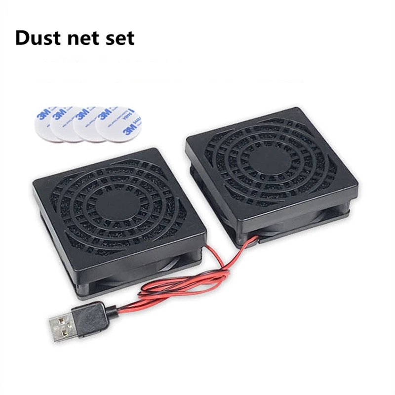 Dual Fan Air ปริมาณ Ultra-Quiet ปลั๊ก Usb 5V พัดลมระบายความร้อนเหมาะสำหรับ RT-AC68U AC86U EX6200ไร้สาย router หม้อน้ำ