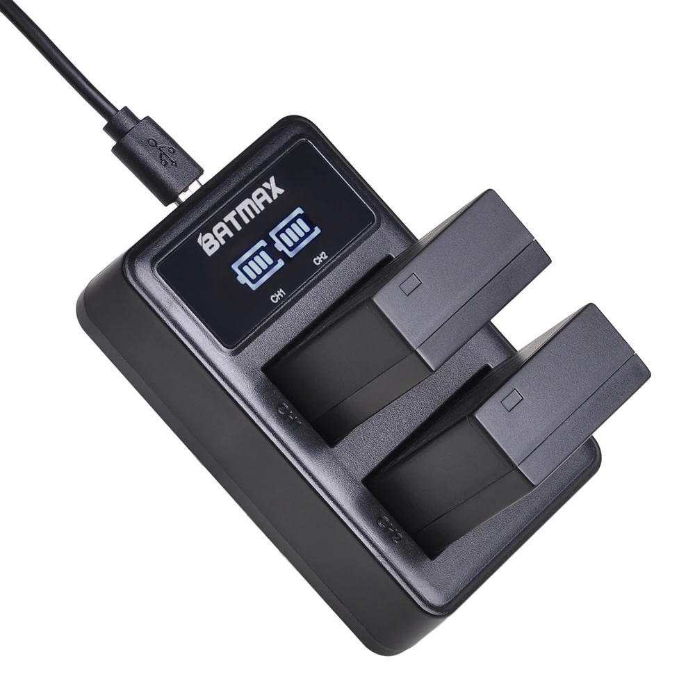 Batmax – chargeur de batterie double USB LED DMW-BLC12 DMW-BLC12E BLC12P, pour Panasonic Lumix FZ1000,FZ200,FZ300,G5,G6,G7,GH2,DMC-GX8