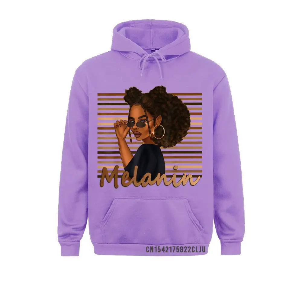 Cute Melanin Afro Natural Hair Queen Black Girl Magic Gift Warm Long Sleeve Hoodies Funny Labor Day Men Sweatshirts Cute Hoods