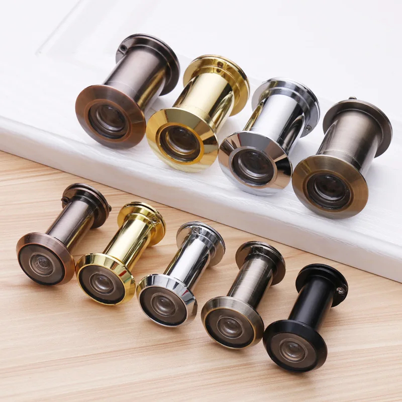 Anti-theft Door Peephole Optical Glass 200 Degree Wide Angle Door Viewers Zinc alloy for Hotel/Home Door Pipe diameter 16/26mm