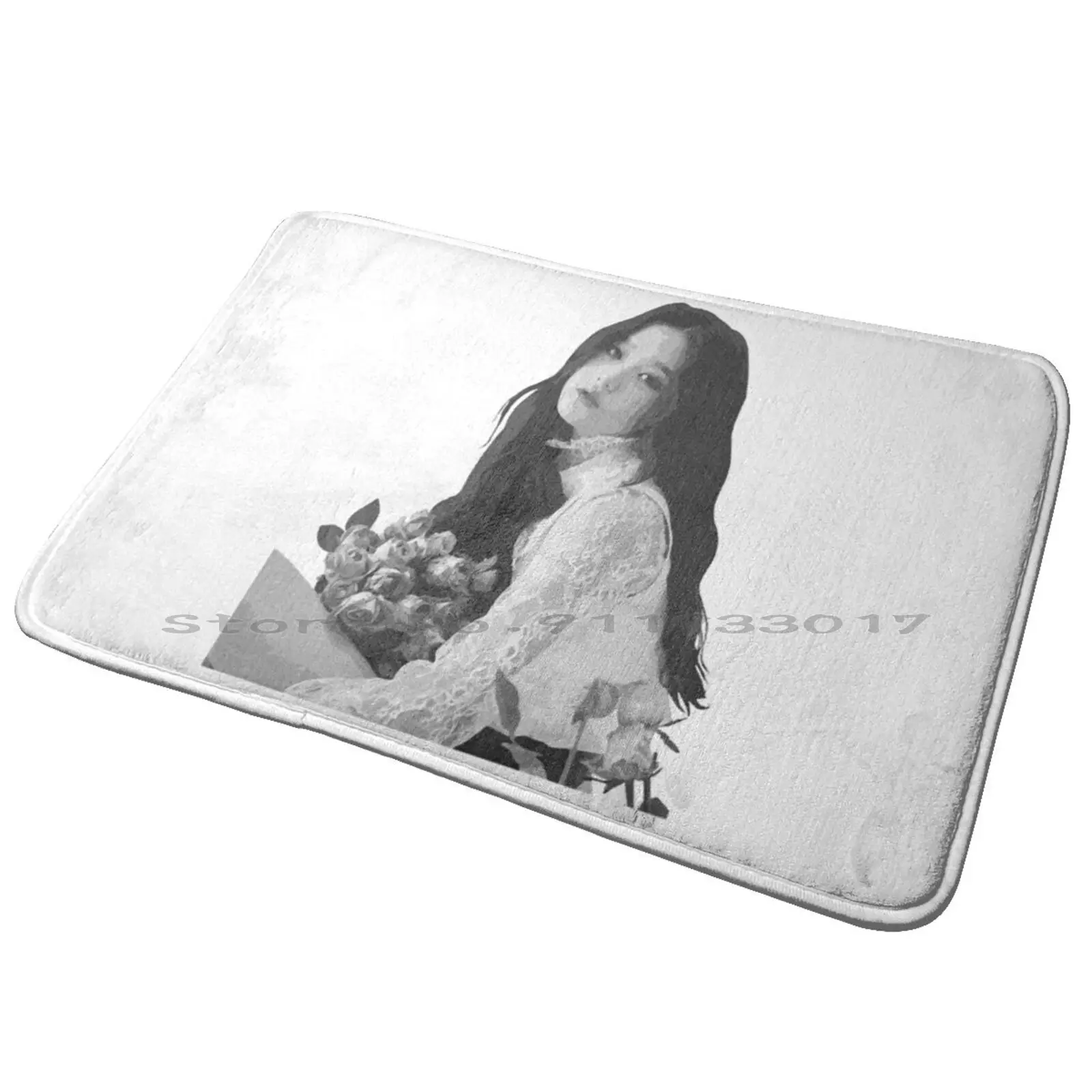 Izone Wonyoung Monochrome Entrance Door Mat Bath Mat Rug Stuff Long Sleeve Wallet Galaxy Trending Chlotes Trending Women