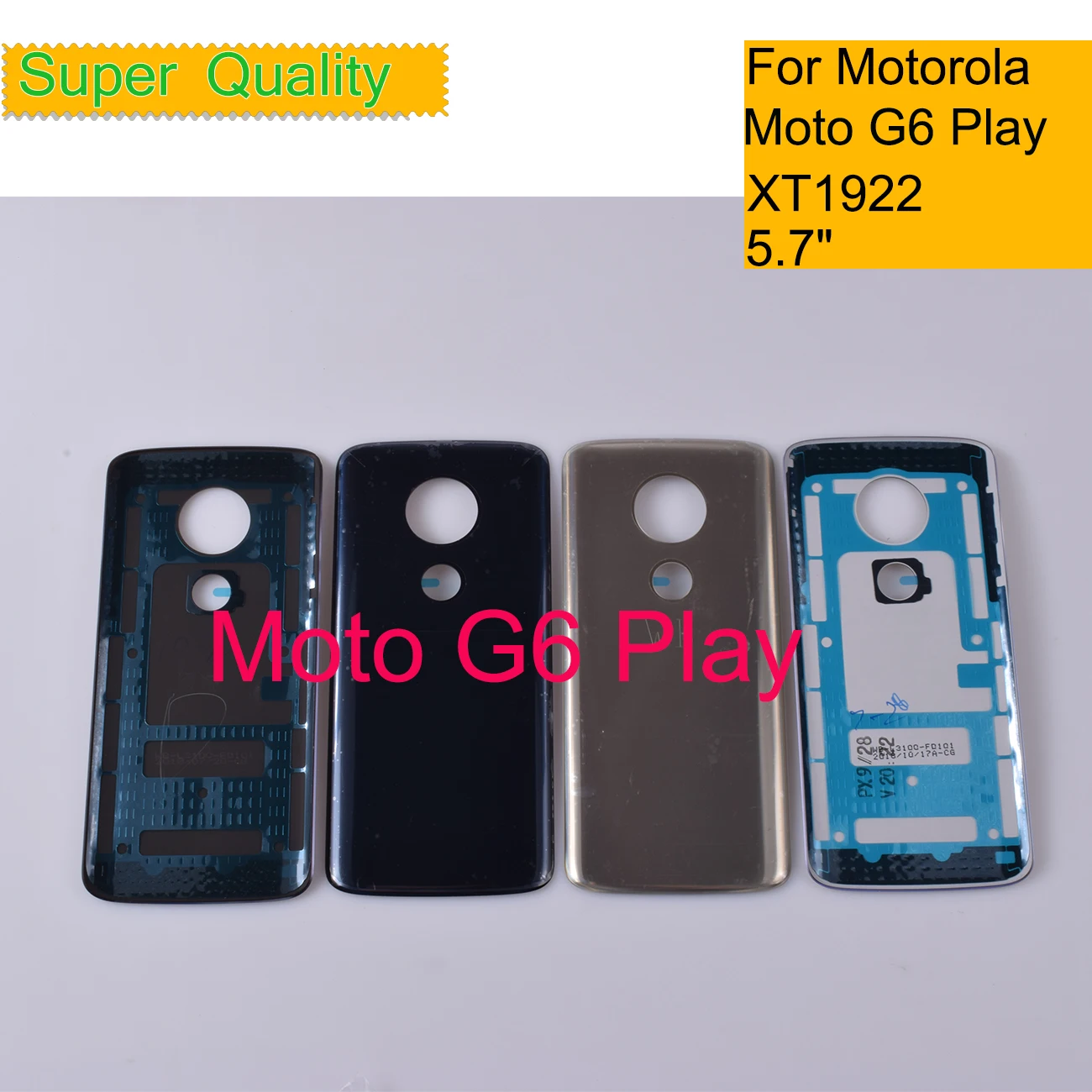 

10Pcs/Lot For Motorola Moto G6 Play XT1922 Housing Battery Cover Back Cover Case Rear Door Chassis Shell G6 Play Replacement