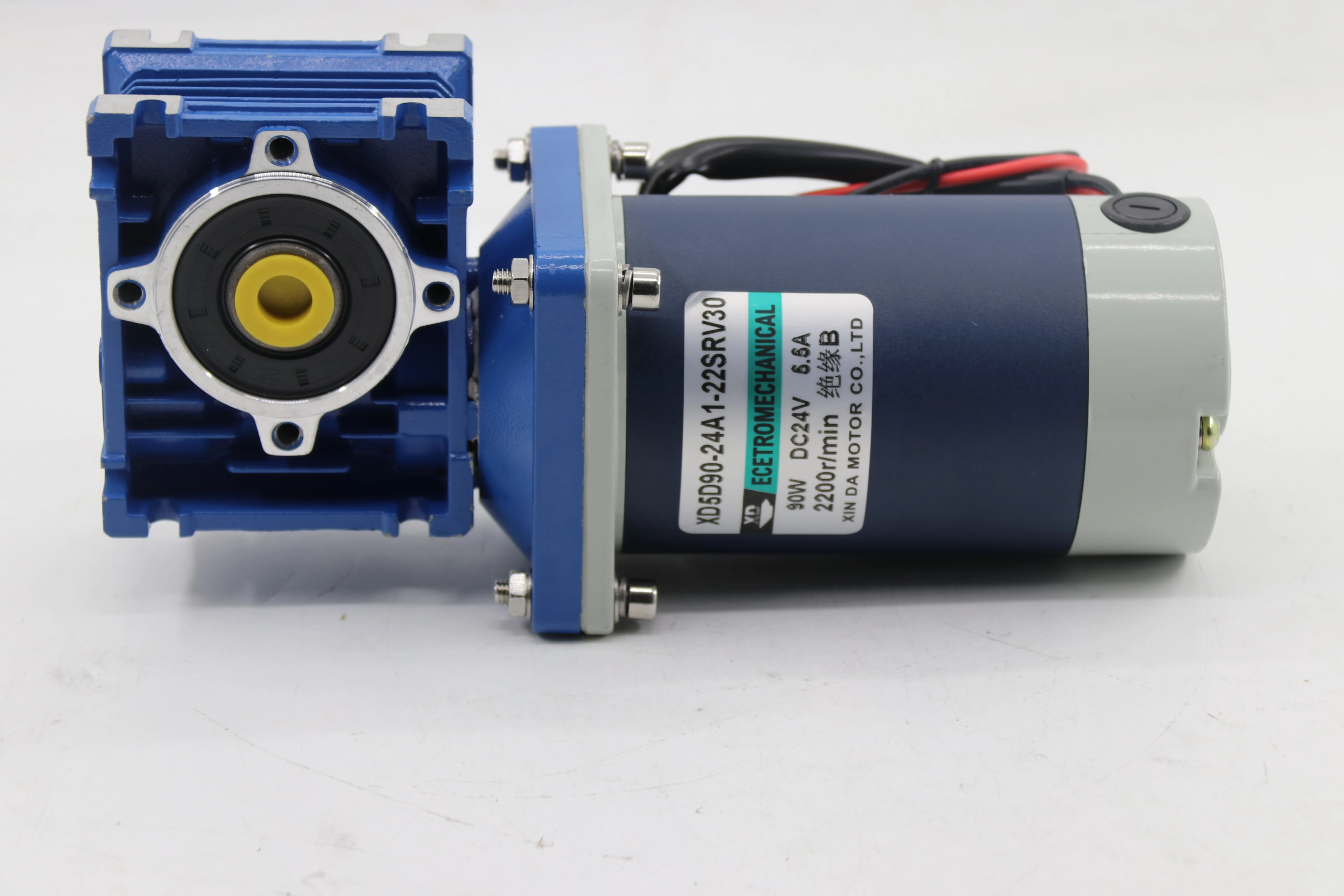 90W 12V 24V DC NMRV30 worm gear motor RV30 with self-locking speed adjustable can CW and CCW