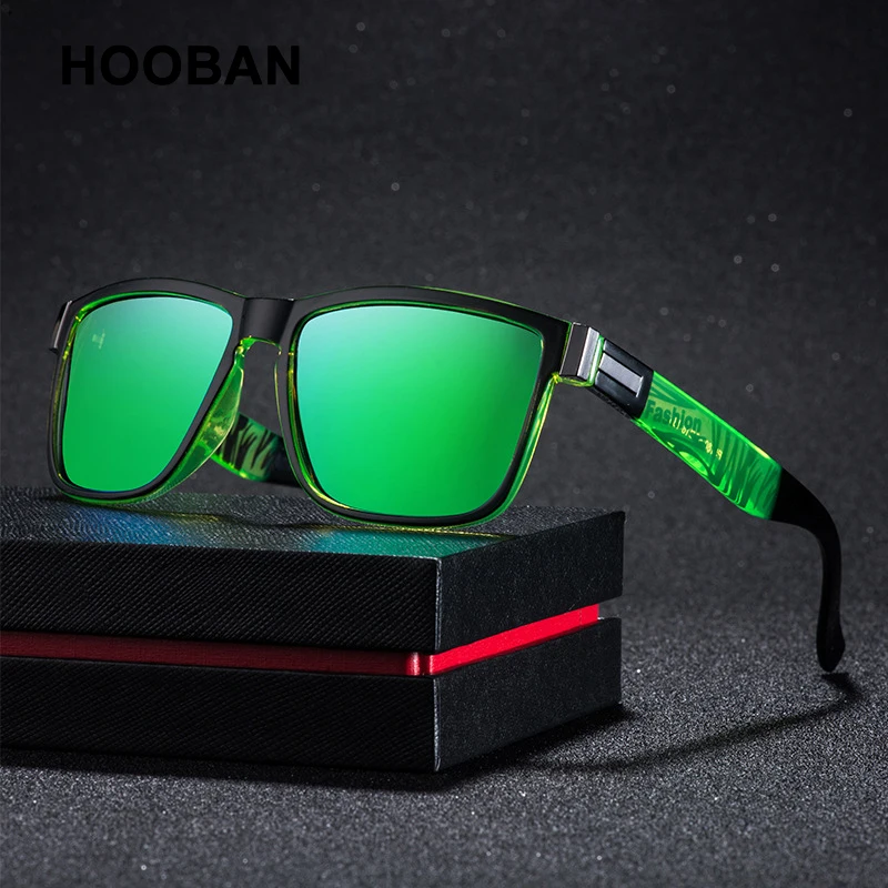 Classic Sports Polarized Sunglasses Men Women Fashion Square Male Sun Glasses Stylish Summer Blue Green Shades Goggle UV400