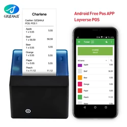 POS Bluetooth Printer Mobile Mini Portable Thermal Receipt Printer Handheld Pos Printers Bluetooth for android iOS Double system