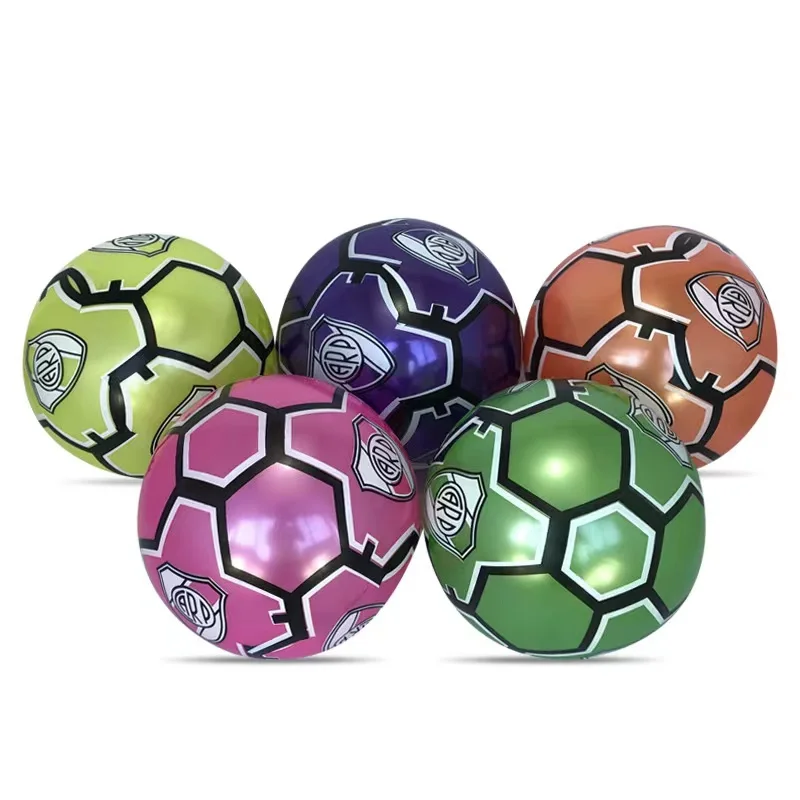 22CM Eco-Friendly Children Inflatable Toys Soccer Ball Solid Color Indoor And Outdoor Bouncing Balls Cartoon Kids Toy Wholesale