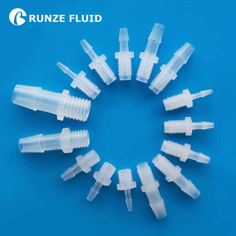 FDA Threaded Union 1/4-28 Male to Barb ID0.8-8.7mm Tubing Connector Fast Coupling Low Price