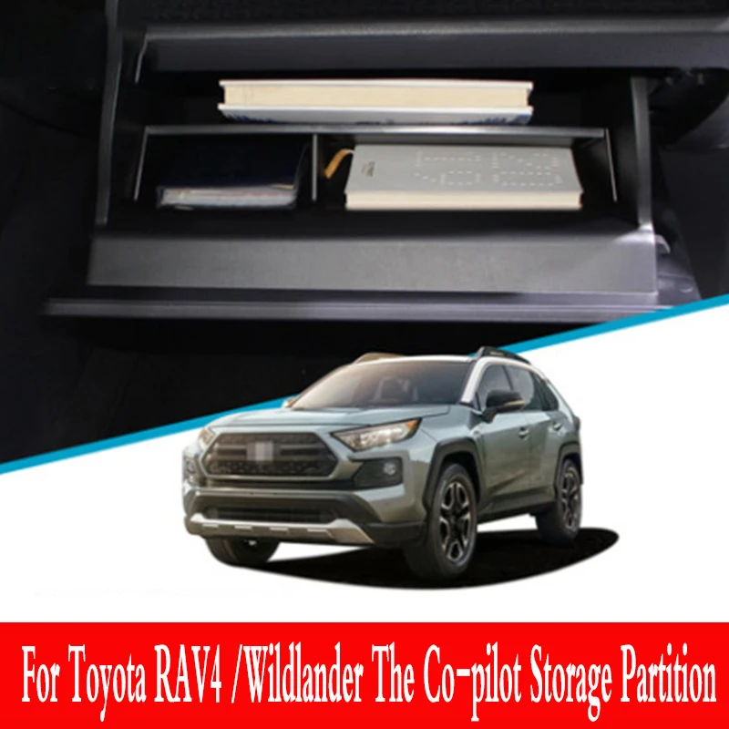 ABS Material Co-pilot Glove Box Partition For Toyota RAV4/ Wildlander 2020 Separate Classified Storage Box  Interior Decoration