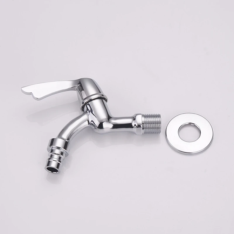 Silver Faucets Brass Bathroom Single Cold Tap Wall Mounted Washing Machine Faucet Toilet Mop Pool Taps Outdoor Garden Bibcock